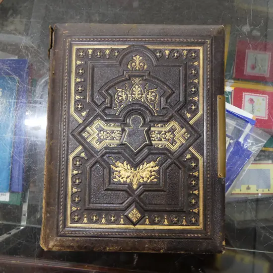 LEATHER BOUND & GILT EMBOSSED 'THE IMPERIAL ALBUM' 