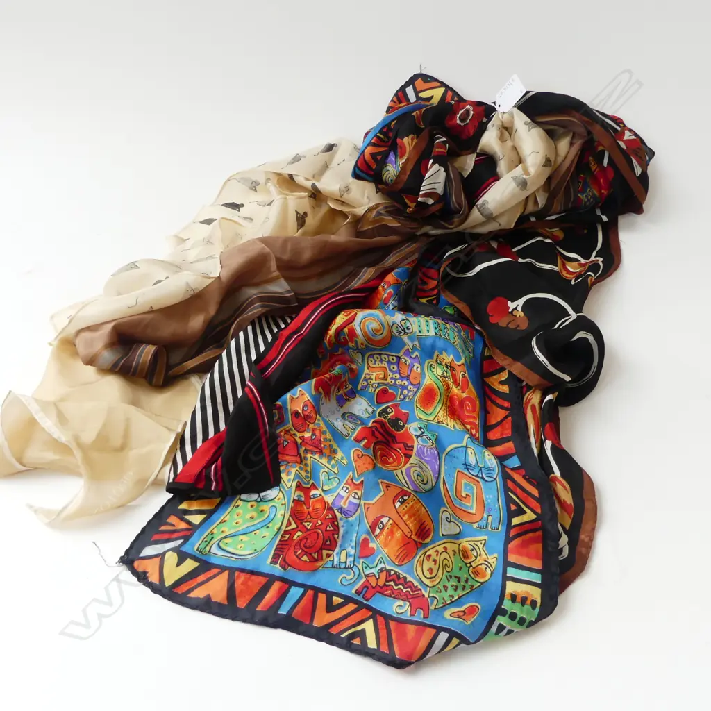 6 VINTAGE FASHION HEAD SCARFS PAOLI & OROTON ETC Image 1++