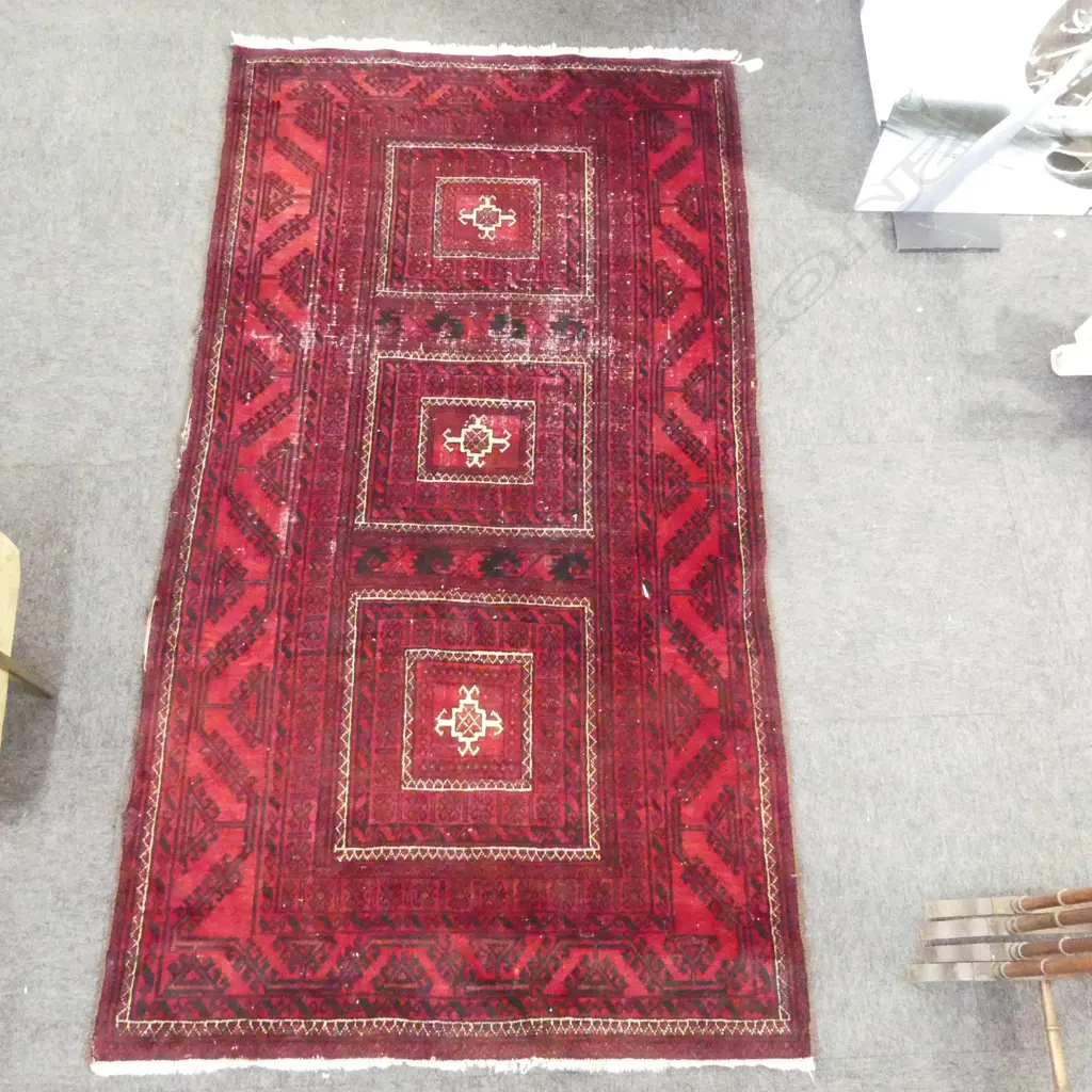 HAND KNOTTED ALL WOOL RUG 1920x1040mm Image 1++