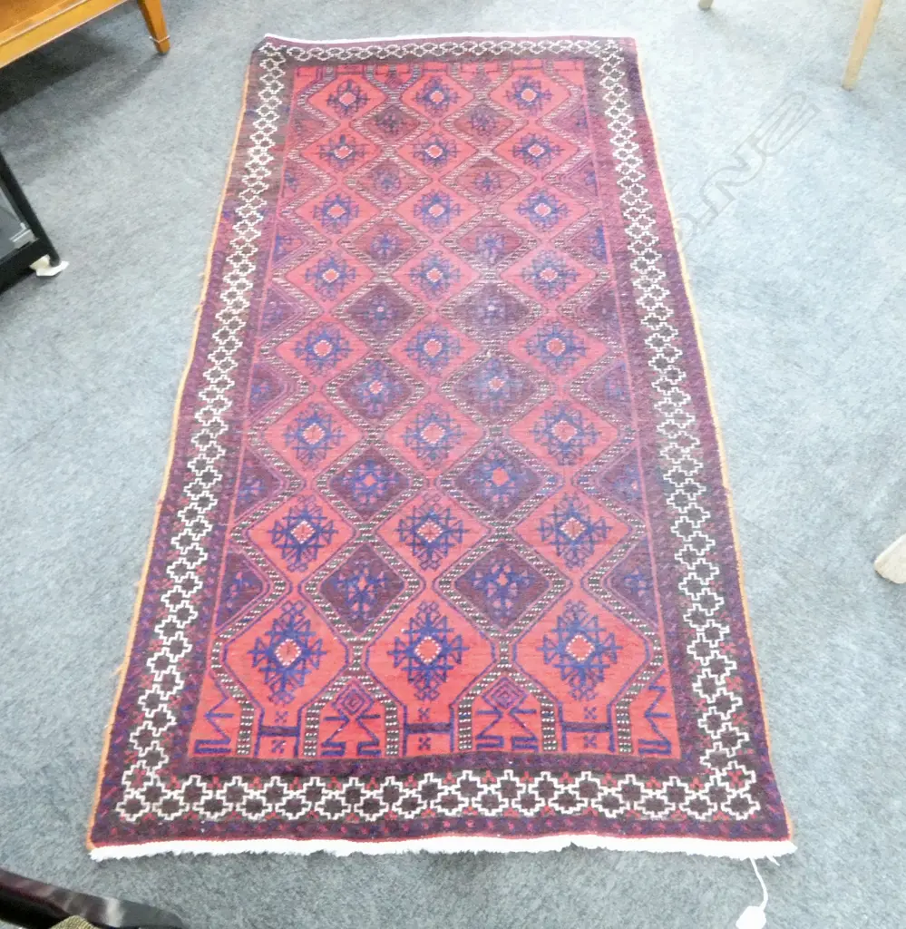 HAND KNOTTED WOOL PILE RUG 1900x960mm Image 1++