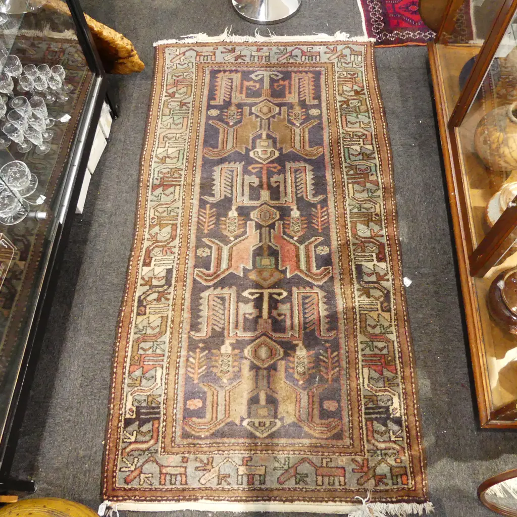 HAND KNOTTED WOOL PILE RUG 2000x1000mm Image 1++