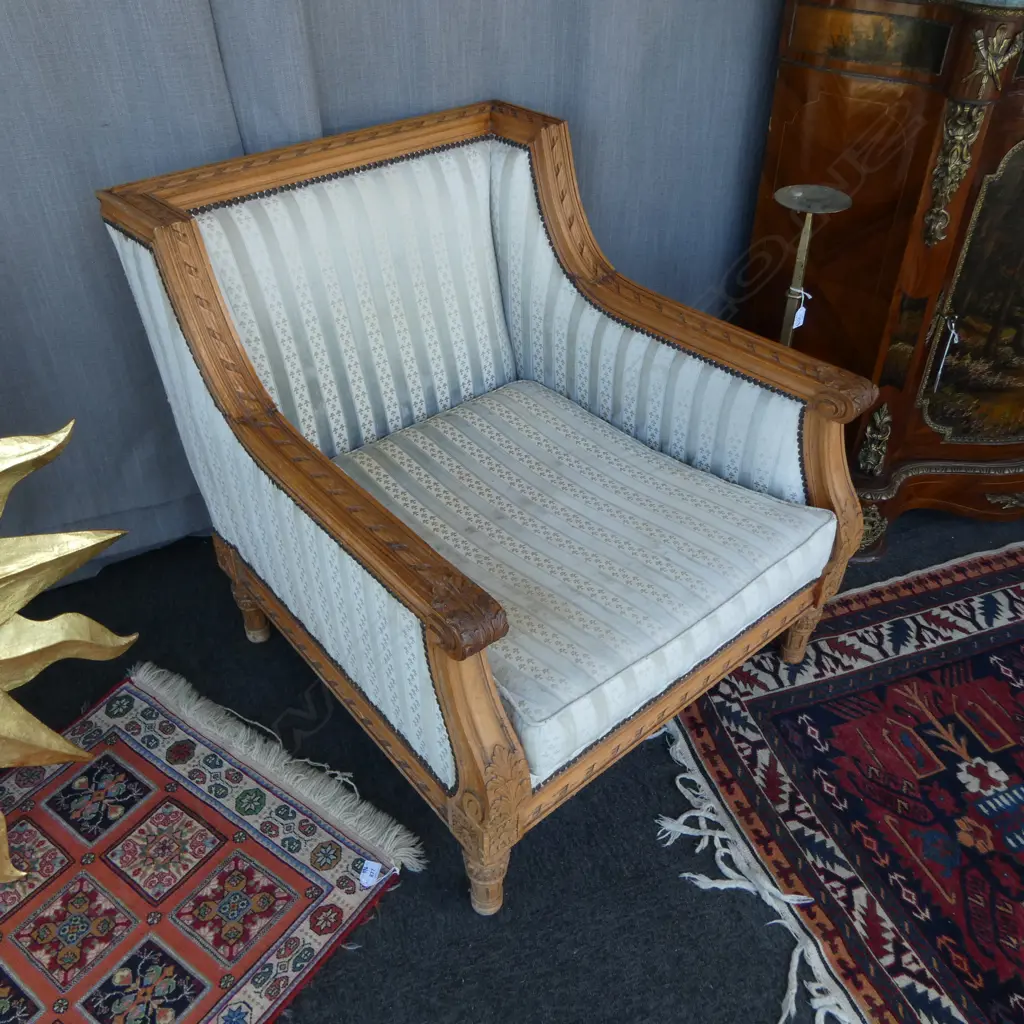 PR FRENCH STYLE UPHOLSTERED ARMCHAIRS 780x800x785mm Image 1++