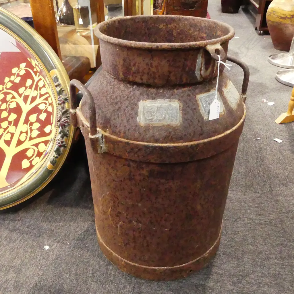 LG RUSTED METAL MILK / CREAM CAN H.570mm Image 1++