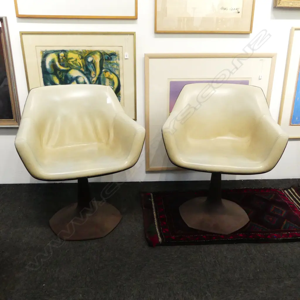 PR RETRO SEBEL 'HOBNOB' VINYL ARMCHAIRS MADE IN AUSTRALIA Image 1++