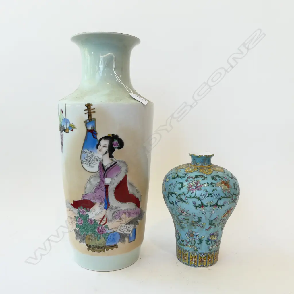 2 ORIENTAL VASES H.450mm, 230mm Image 1++