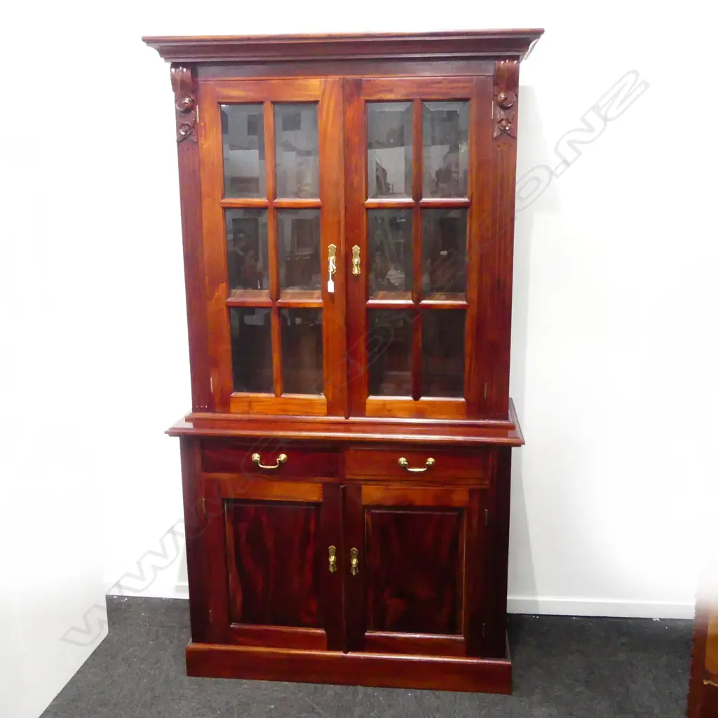 MAHOGANY BOOKCASE CABINET 1140x480x2080 Image 1++