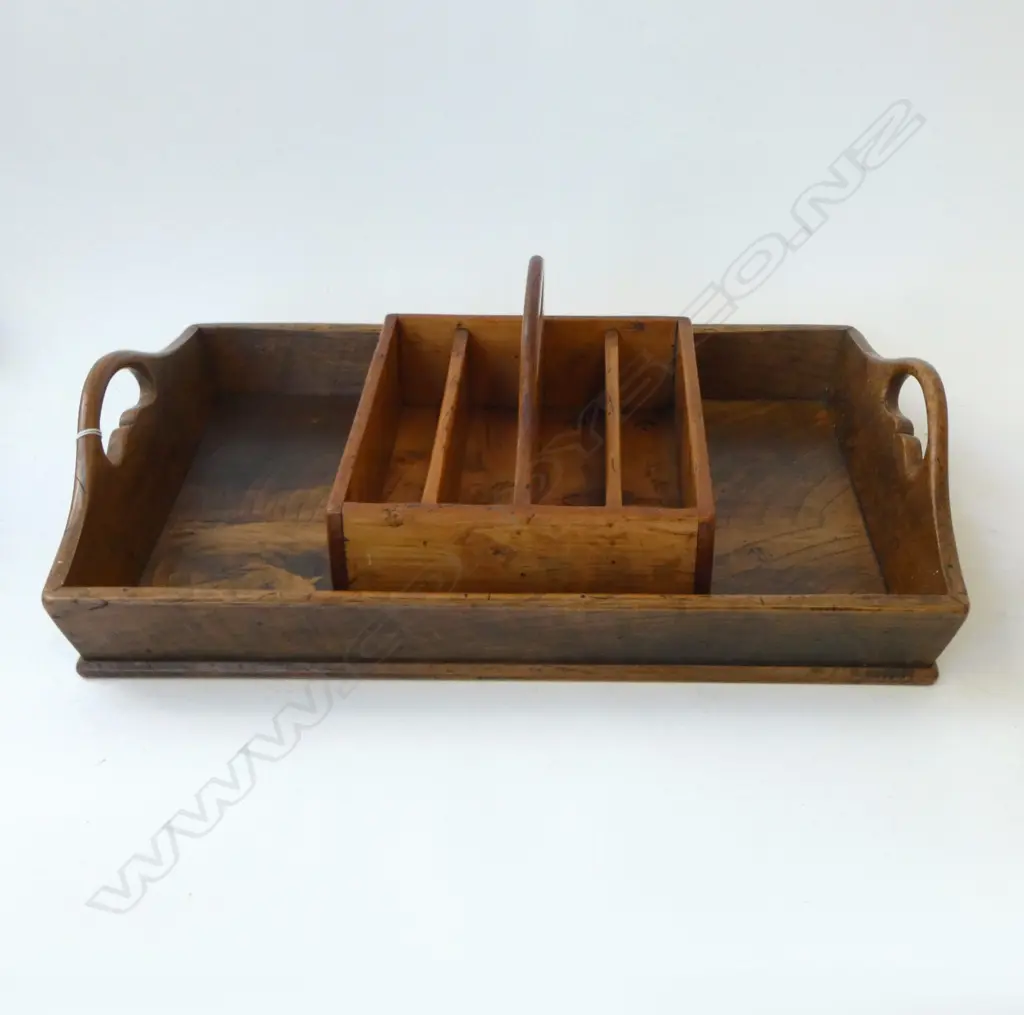 2 WOODEN TRAYS W.560mm Image 1++