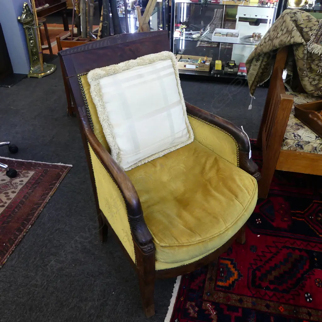 ANTIQUE MAHOGANY EMPIRE STYLE CHAIR Image 1++