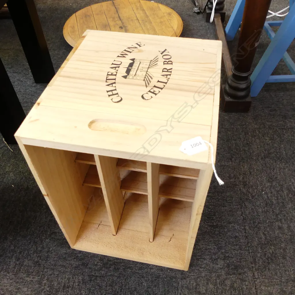 'CHATEAU WINE' WOODEN CELLAR BOX W.410mm Image 1++
