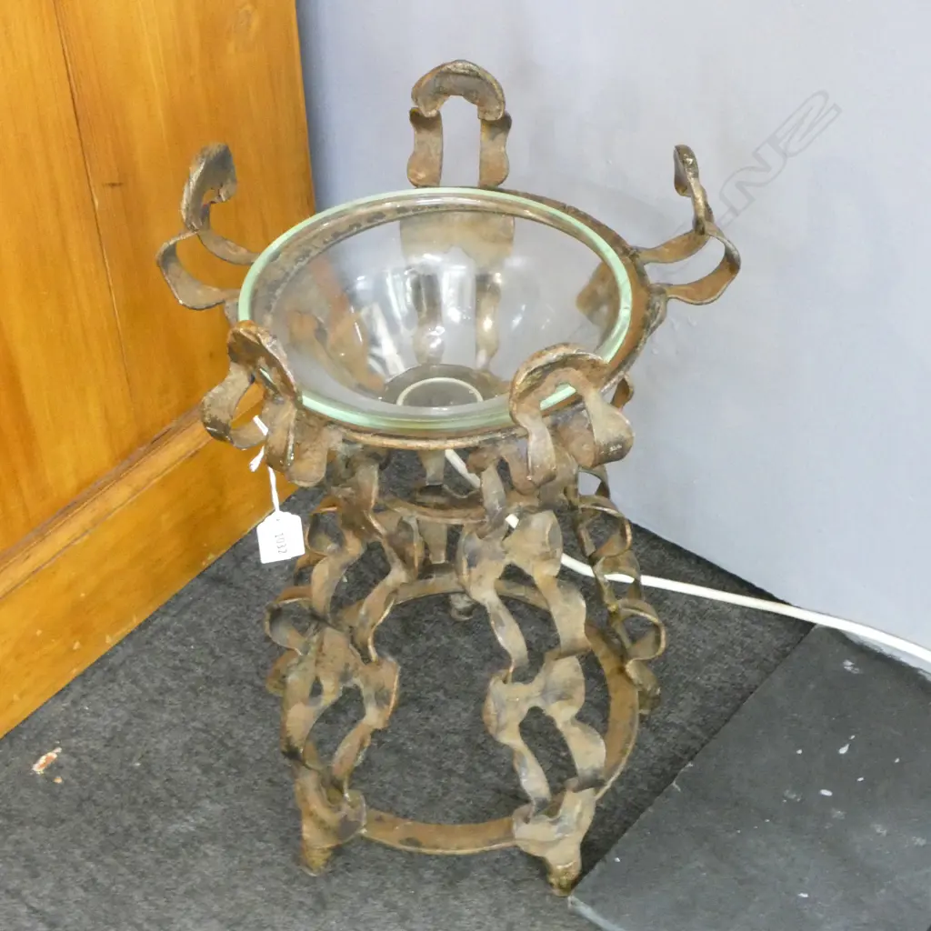 METAL STAND w. GLASS BOWL H.450mm Image 1++