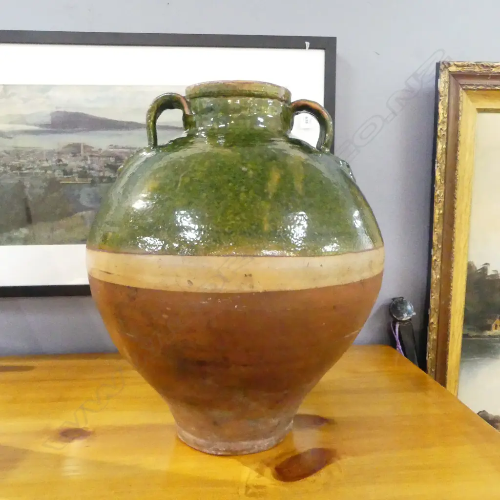 CHINESE GREEN GLAZED FLOOR VASE H.450mm Image 1++