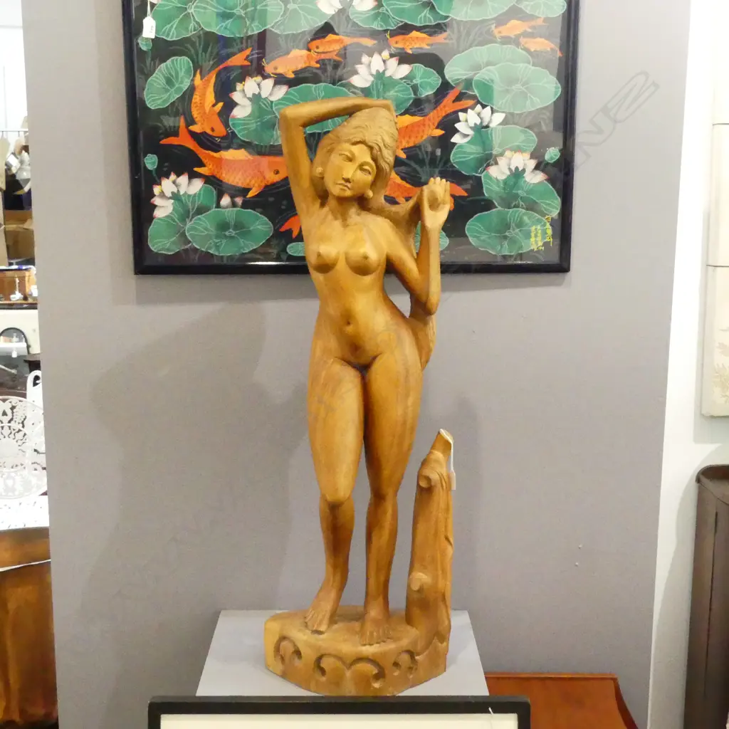 TALL CARVED FEMALE FIGURE H.1000mm Image 1++