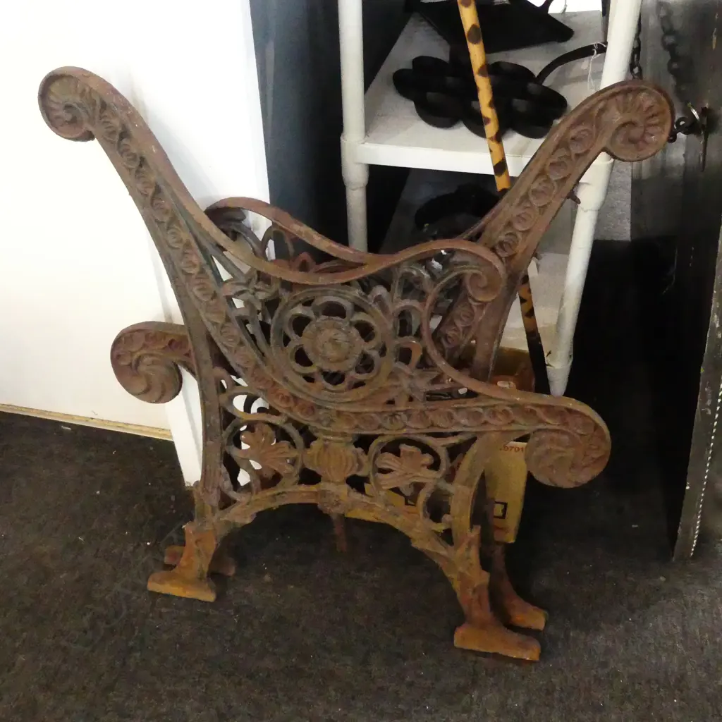 PR VICTORIAN CAST IRON BENCH ENDS Image 1++