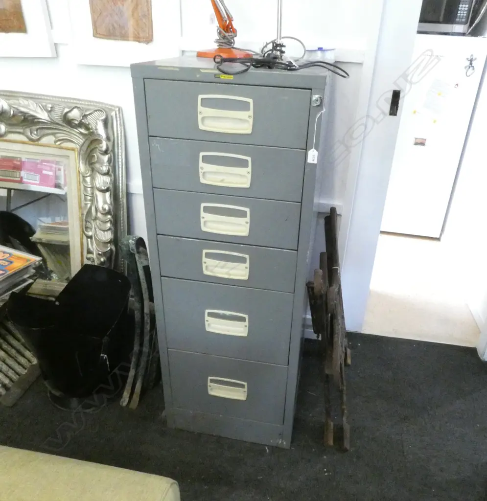 6 DRAWER INDUSTRIAL FILING CABINET 490x640x1320mm Image 1++