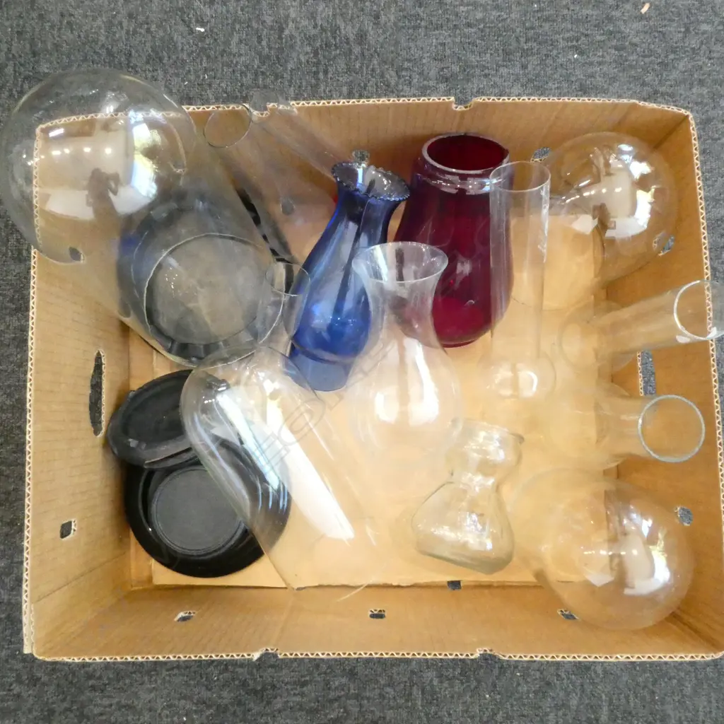 ASST. GLASS FLUTES, DOMES, etc Image 1++