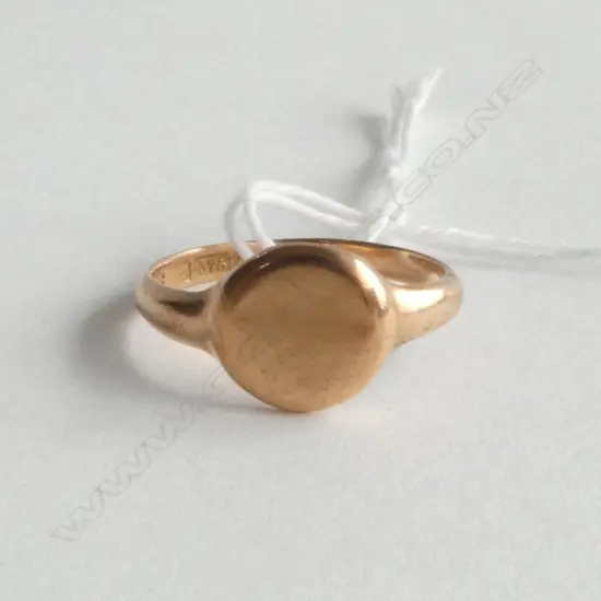 9ct ROSE GOLD SIGNET RING Birmingham 1918. 2.8gms SIZE Q