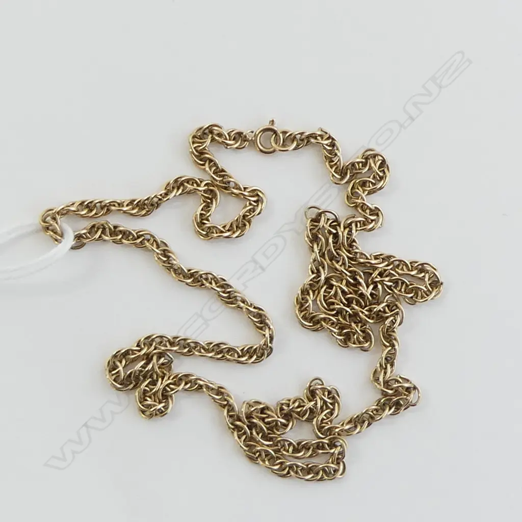 9ct yellow gold MULTI LINK NECK CHAIN L.520mm. 11.25gms Image 1++