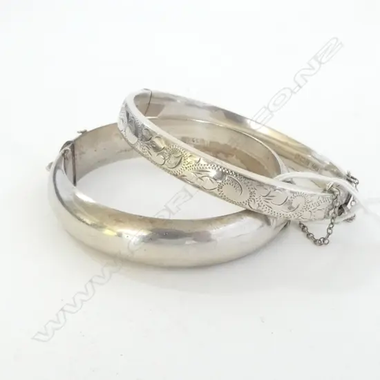 2 STG SILVER BRACELETS 37.86gms