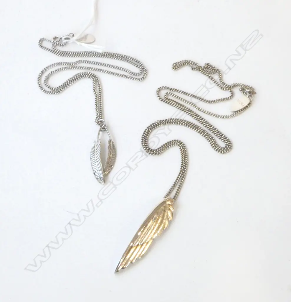2 BOH RUNGA STG SILVER NECKLACES, 32grms Image 1++
