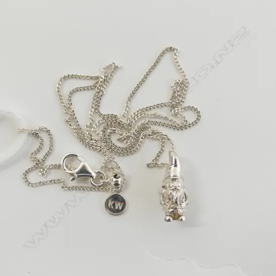 KAREN WALKER SILVER GNOME NECKLACE (boxed)