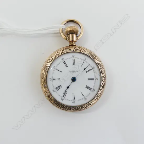 LADIES GOLD PLATED POCKET WATCH (IN WORKING ORDER)