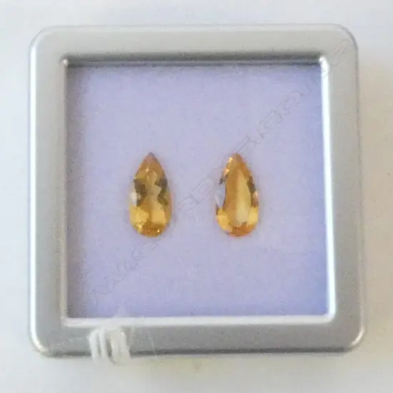 PR PEAR FACET CUT CITRINES, 5.12ct, AIG REPORT
