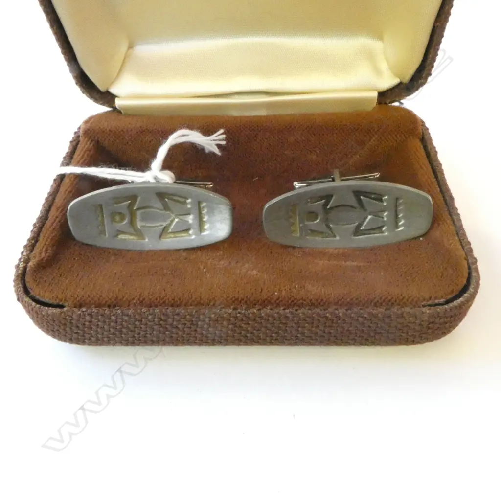 PR JORGEN JENSEN DANISH PEWTER CUFFLINKS, BOXED Image 1++
