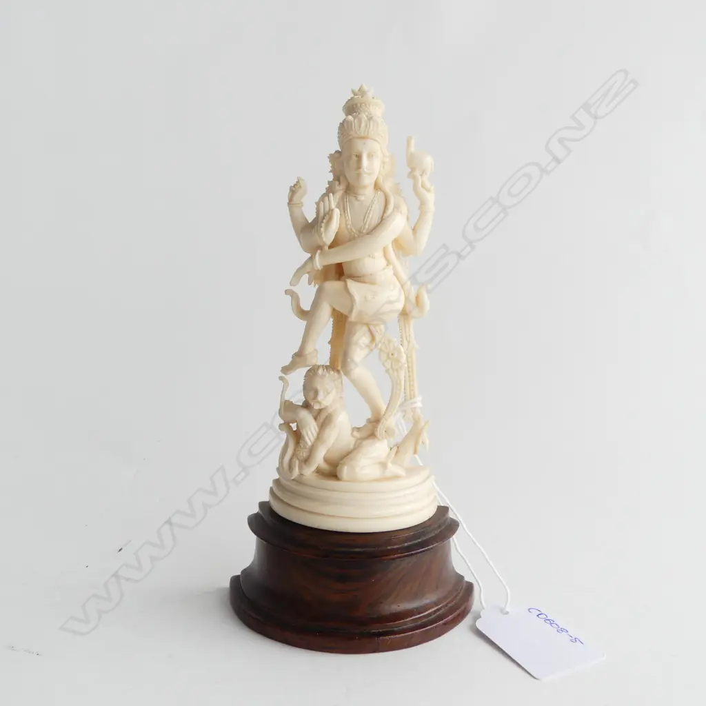 CARVED IVORY DEITY H.160mm Image 1++