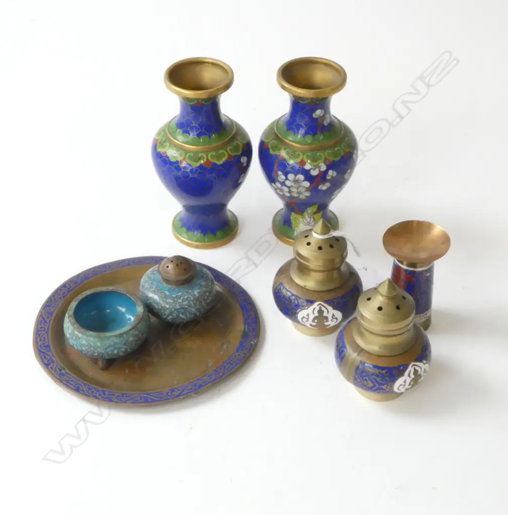 8 PCES ASST. CLOISONNE H.110mm Image 1++