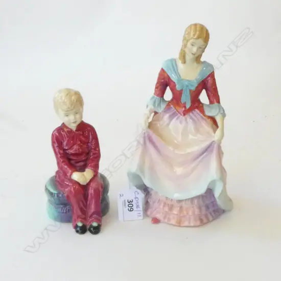 2 PARAGON FIGURINES; DAVID & LADY ANNE H.190mm