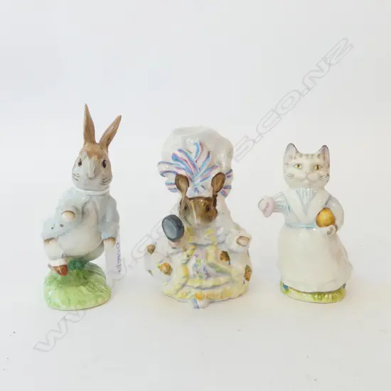 3 BESWICK BEATRIX POTTER FIGURINES H.120mm