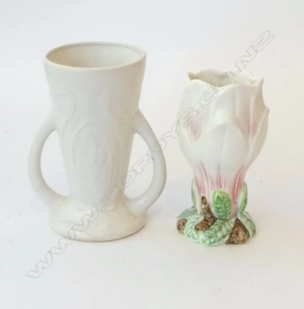 SYLVAC MAGNOLIA VASE + SHOTER & SONS WHITE VASE H160mm Image 1++
