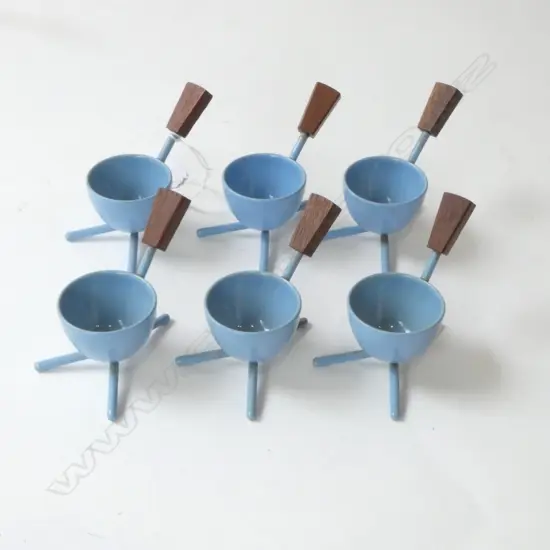 6 MID-CENTURY EGG CUPS