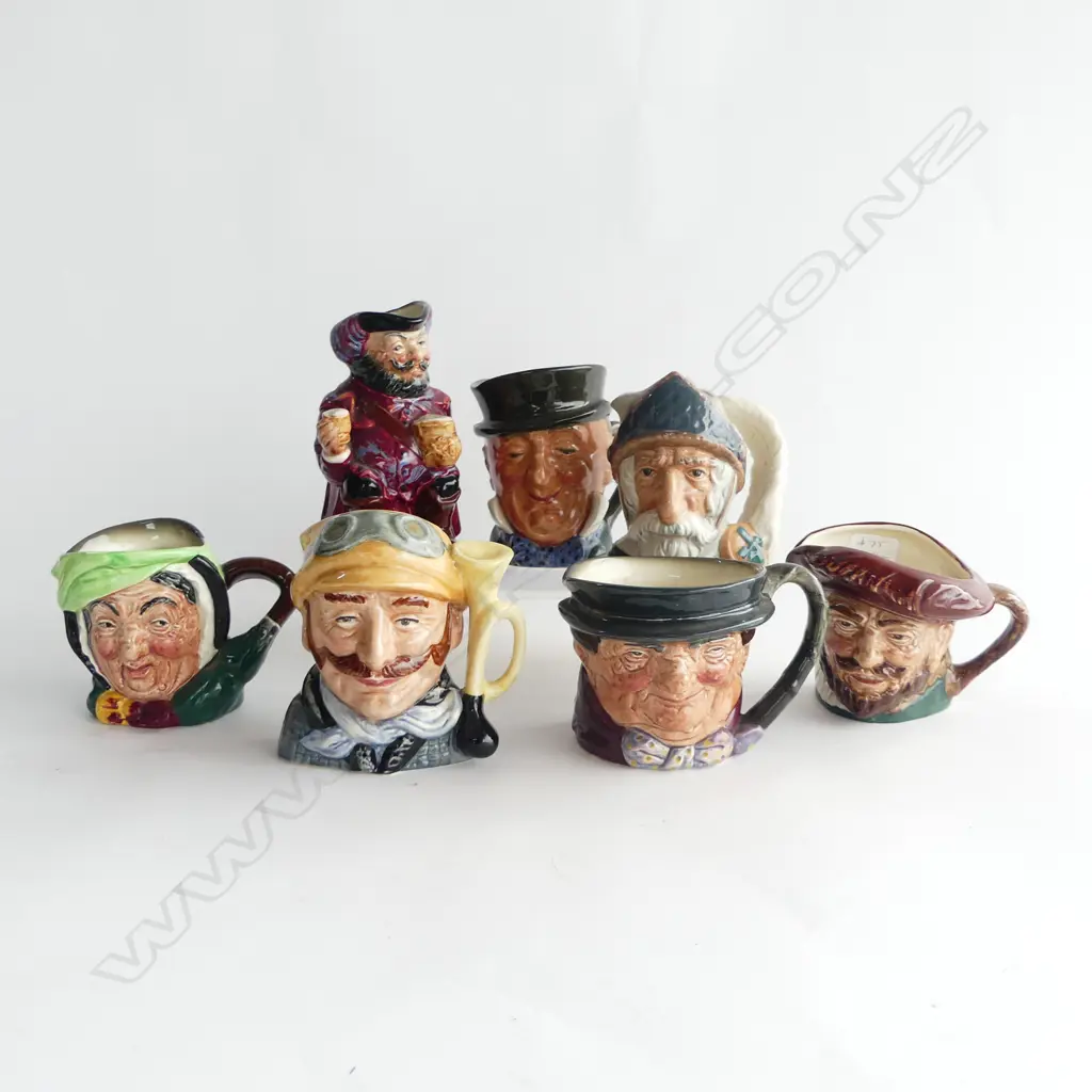 7 ROYAL DOULTON CHARACTER JUGS H.140mm Image 1++