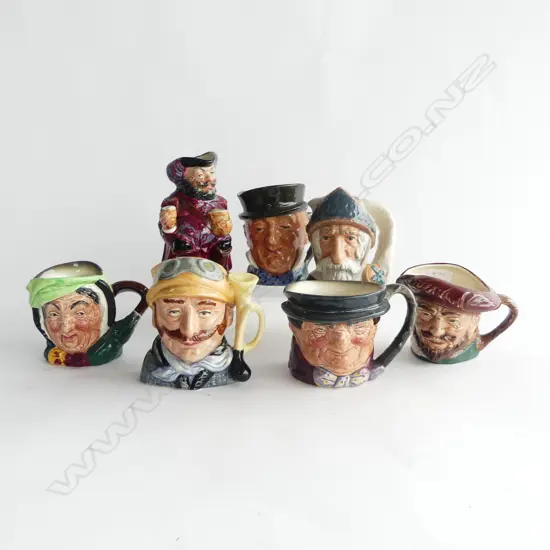 7 ROYAL DOULTON CHARACTER JUGS H.140mm
