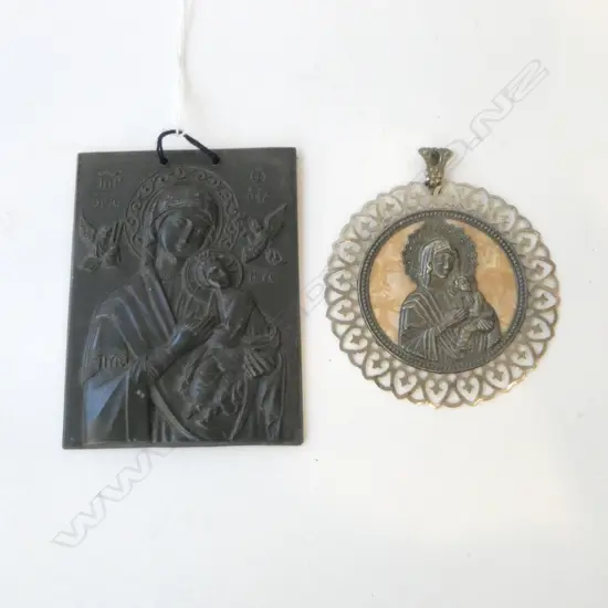 2 RELIGIOUS PLAQUES H.120mm