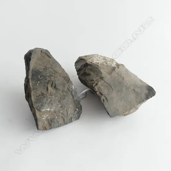 2 fairly LARGE PACIFIC STONE ADZE ROUGHOUTS L's.170 & 155mm