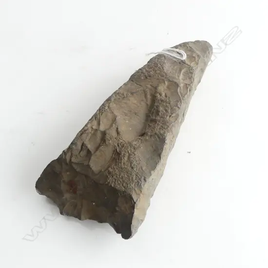 OLD LARGE PACIFIC STONE ADZE BROAD CHIPPING (ROUGHOUT) L.250mm