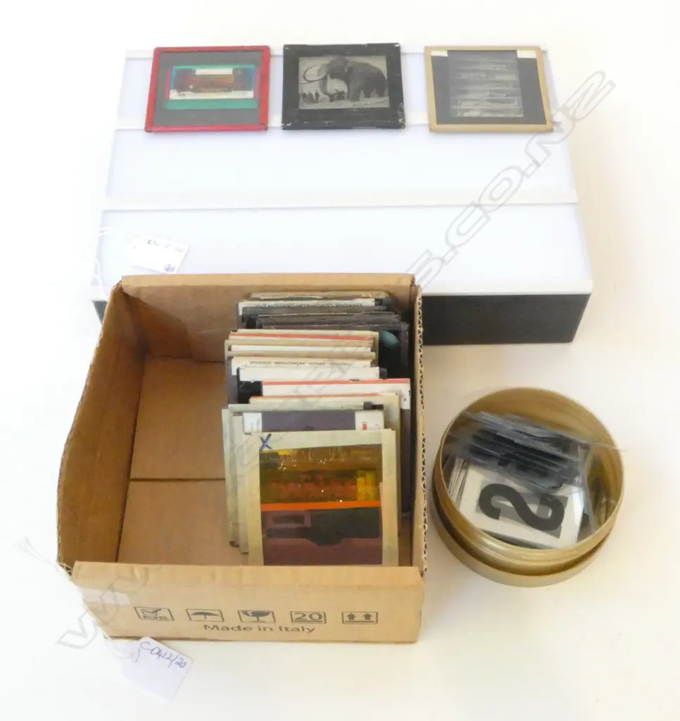 23 MOVIE THEATRE GLASS ADVERTISING SLIDES + OTHERS & LIGHTBOX Image 1++