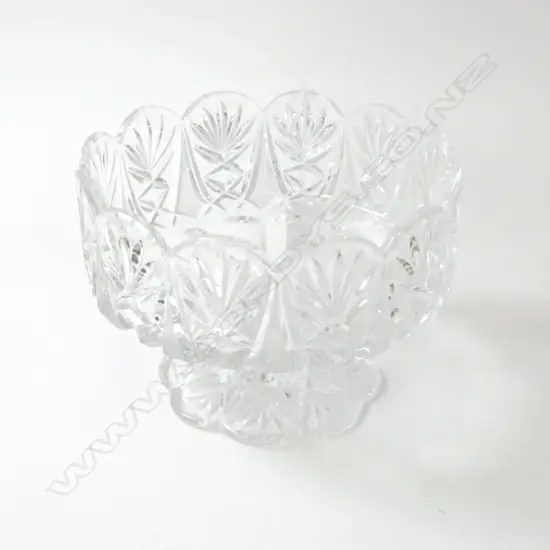 CRYSTAL COMPORT FRUIT BOWL 200mm dia