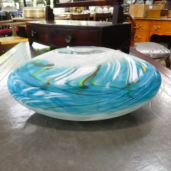LYNDEN OVER ART GLASS VASE, SIGNED & DATED 2022, W.240mm