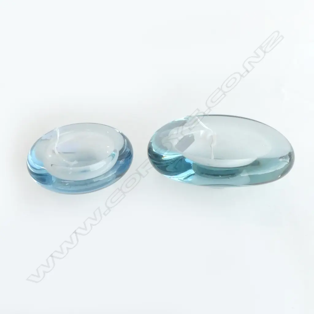 PER LUTKEN FOR HOLMEGAARD; 2 GLASS BOWLS Dia.130mm Image 1++