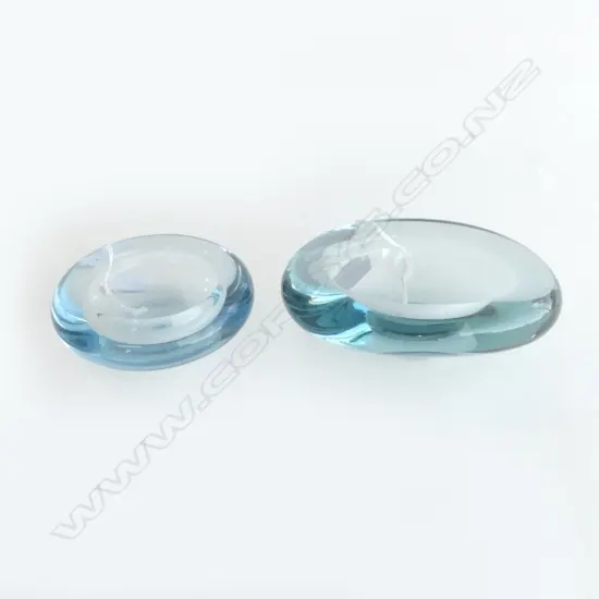 PER LUTKEN FOR HOLMEGAARD; 2 GLASS BOWLS Dia.130mm