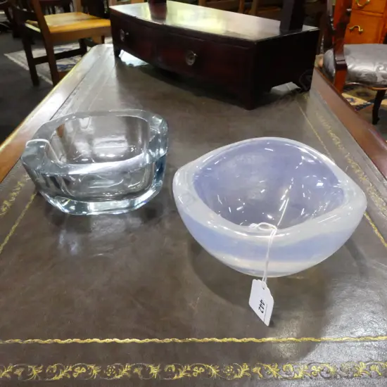 ASTRA STROMBURG GLASS BOWL 155x155x70mm & OTHER GLASS BOWL H.80mm