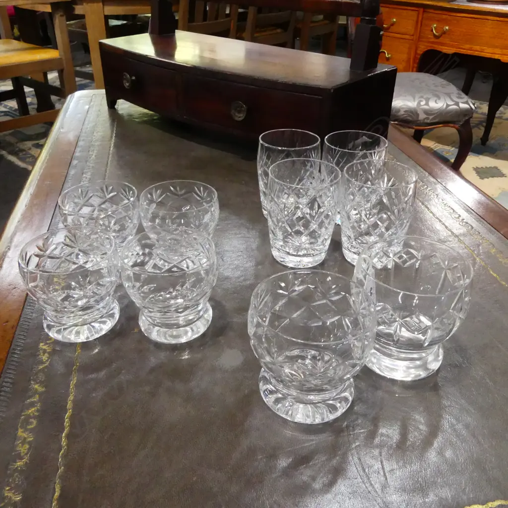 TEN WEBB CORBETT CUT CRYSTAL ASSTD. TUMBLERS  Image 1++