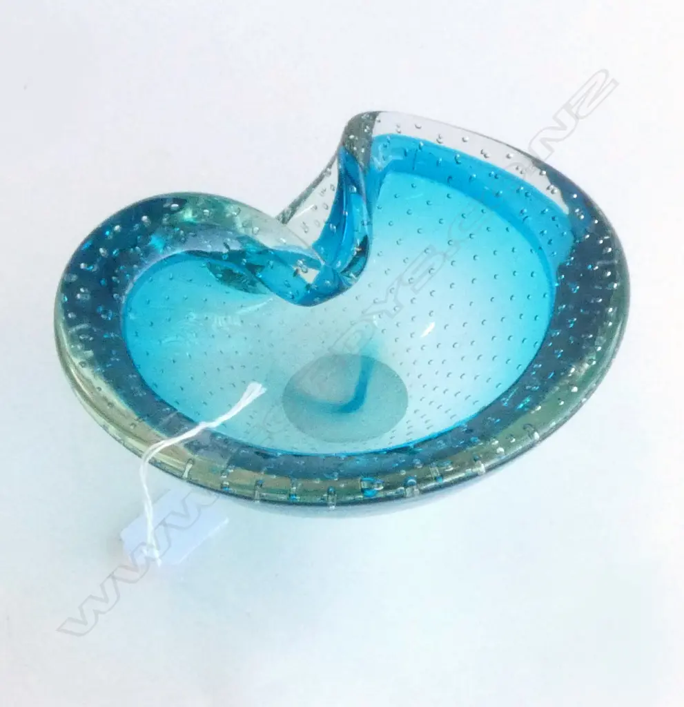 1960s MURANO BULICANTE GLASS BOWL H.70 x 200 x 160mm Image 1++