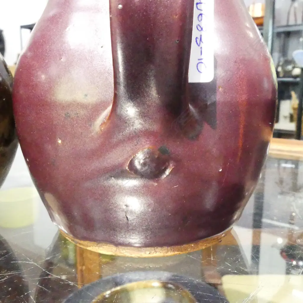 BARRY BRICKELL (1935-2016), N.Z. STUDIO POTTERY JUG H. 180mm & OTHER w. INDISTINCT STAMP Image 1++