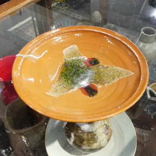 RICHARD PARKER N.Z. STUDIO POTTERY DISH Dia.260mm