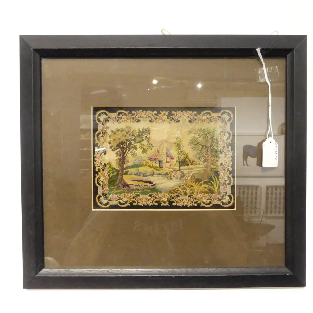 2 FRAMED FRENCH NEEDLEWORKS, 130x180mm Image 1++