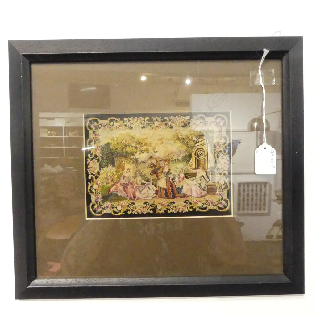 2 FRAMED FRENCH NEEDLEWORKS, 130x180mm Image 1++